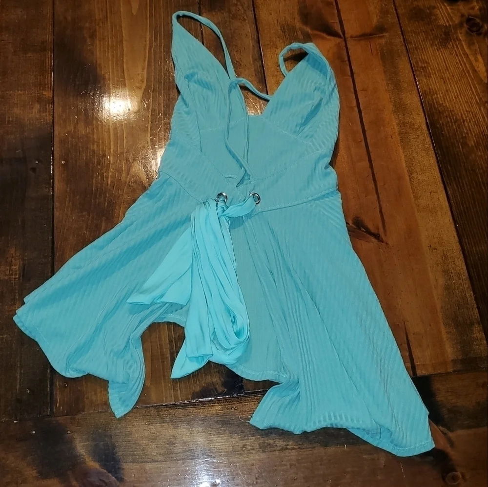 FREE People Teal Tanktop Open Back XS